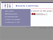 Tablet Screenshot of eigencap.com